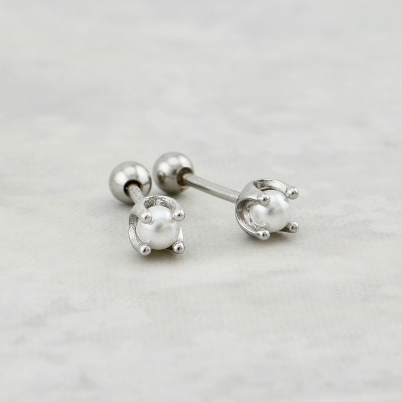 Boucles d'oreilles Perles en argent sterling