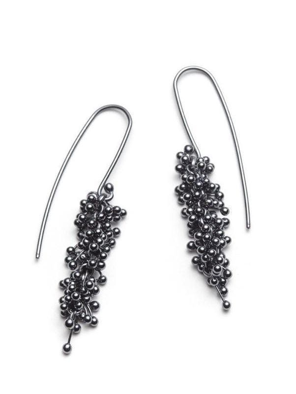 Crochets d'oreille en argent oxydé