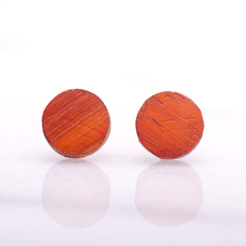 Boucles d'oreilles minimalistes en bois personnalisée