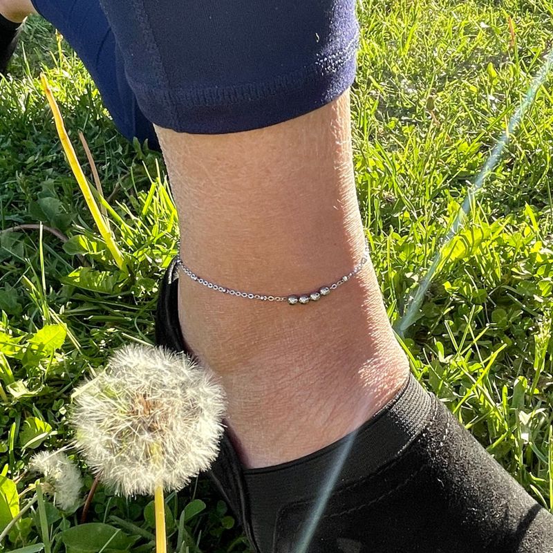 Bracelet de cheville Billes en acier