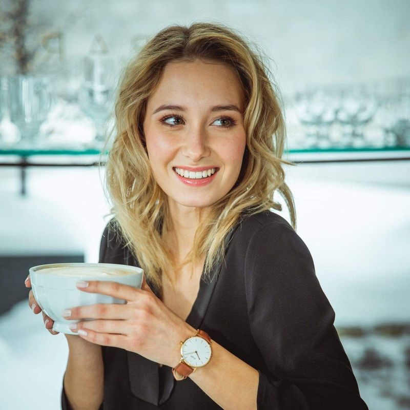 Montre Daphne avec bracelet en cuir