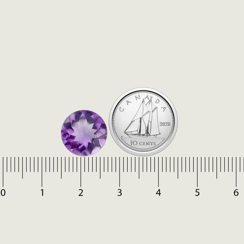 Améthyste Naturel Taille Rond Cabochon