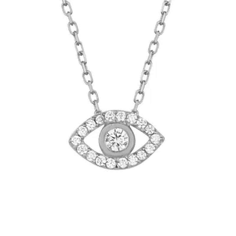 Collier Scintillant Evil Eye en argent sterling