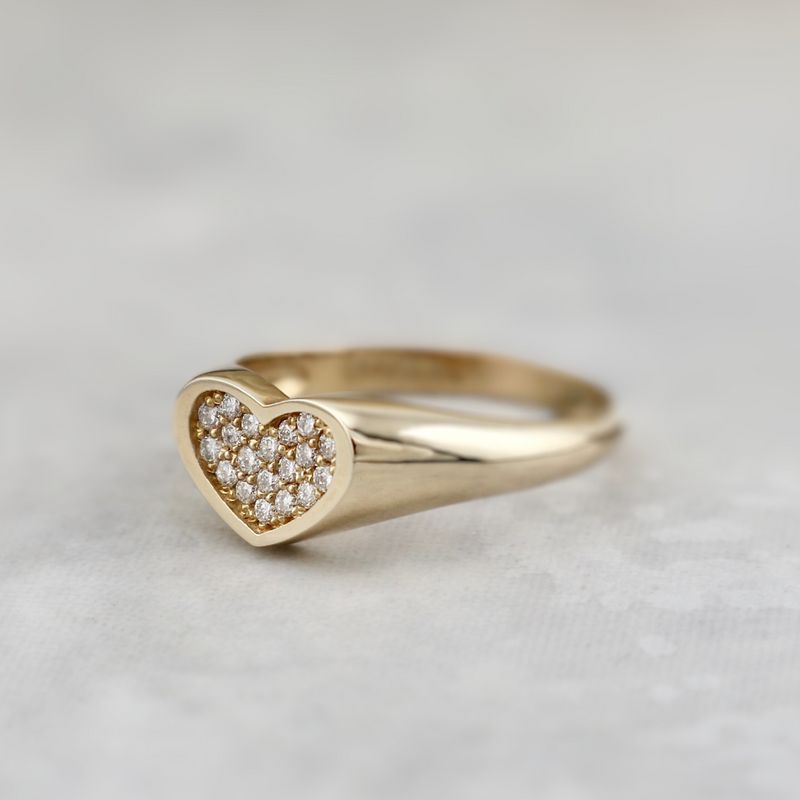 Bague Coeur en or 14K - 18K et diamants