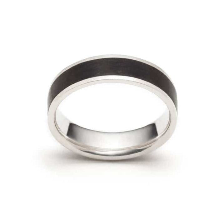 Bague Manic carbone en argent sterling