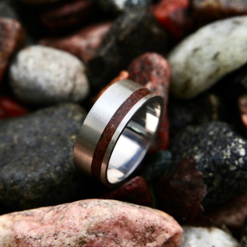 Bague Triceratops du Montana et argent sterling ou or 14K - 18K