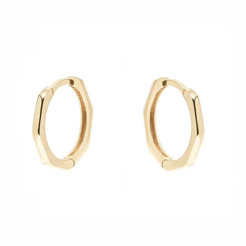 Boucles d'oreilles huggies Heptagone en or 10K
