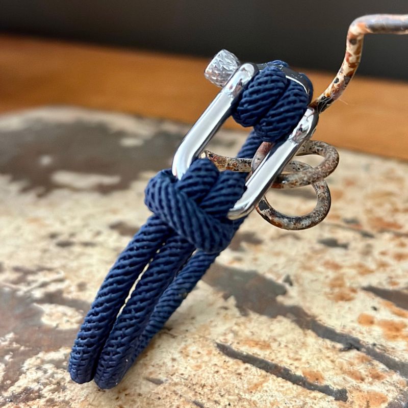 Bracelet Le Nautique en corde bleue et acier