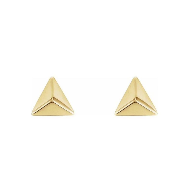 Boucles d'oreilles Pyramides en or jaune 10K
