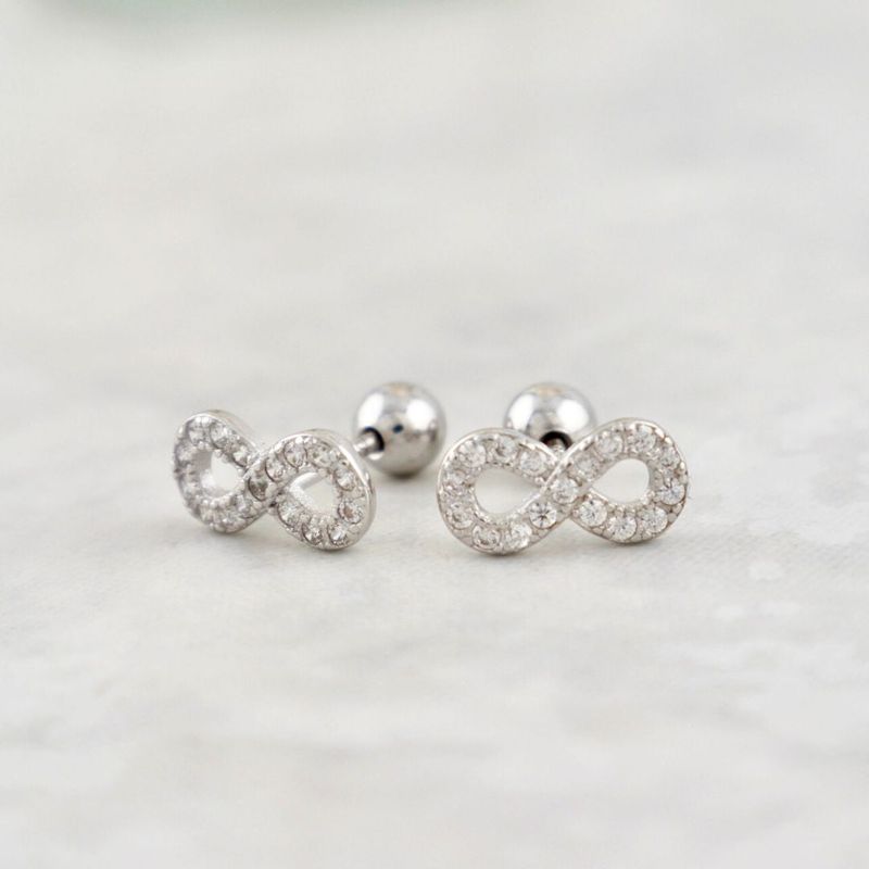 Boucles d'oreilles Infini en argent sterling