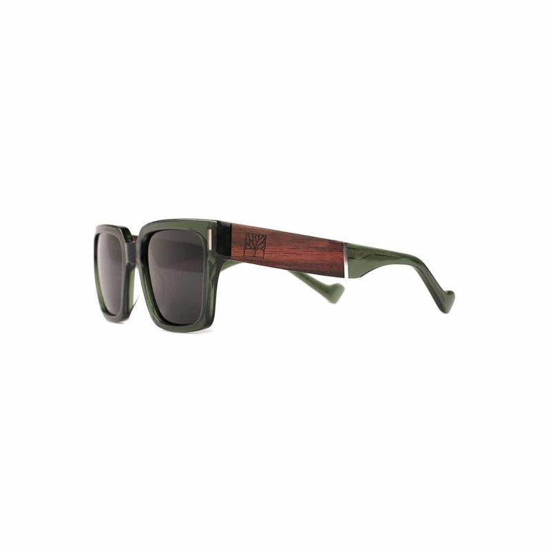 Lunette de soleil Expédition verte en bois