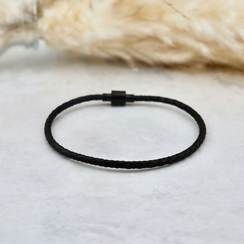 Bracelet Classique en cuir et acier