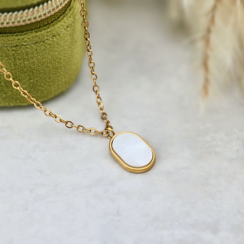 Collier Plaque MOP en acier