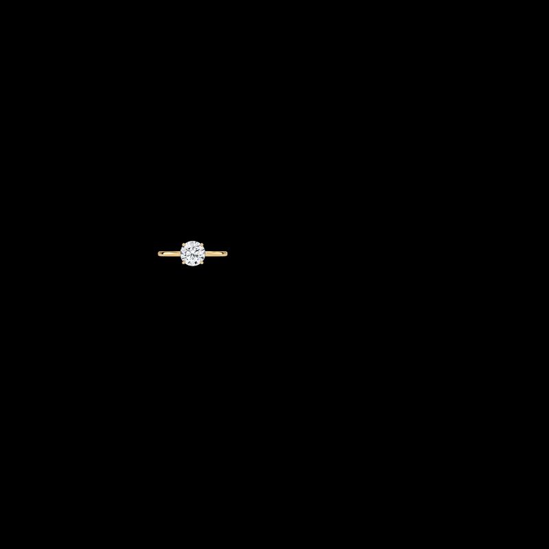 Bague solitaire Classique en or 14K et diamant 1 ct
