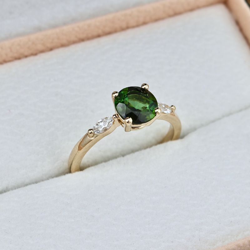 Bague Tourmaline et Diamants