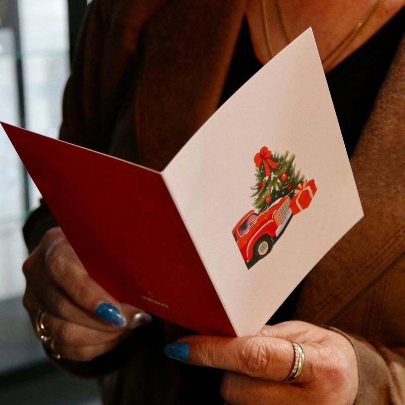 Carte de souhaits Camion festif