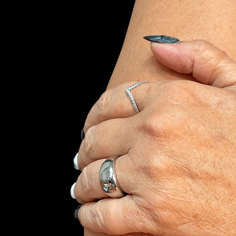 Bague Dôme en acier