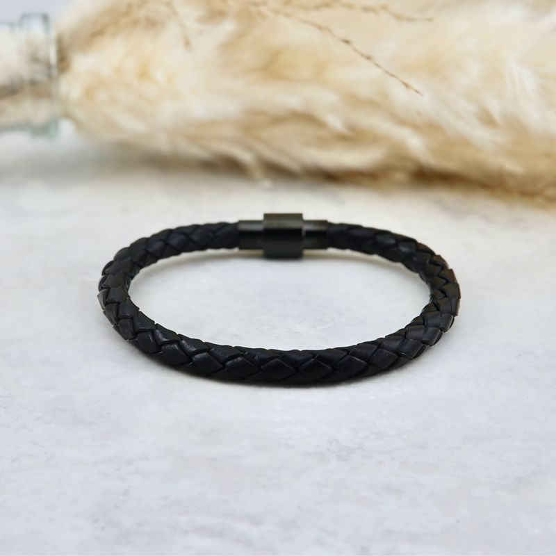 Bracelet Classique en cuir et acier