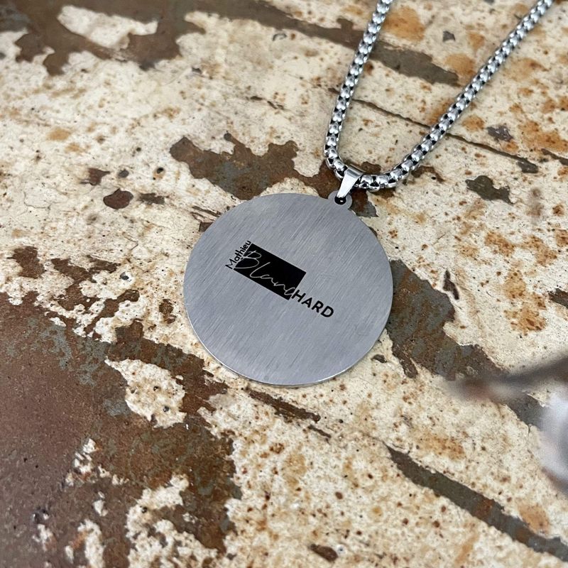 Collier Fleur de vie en acier