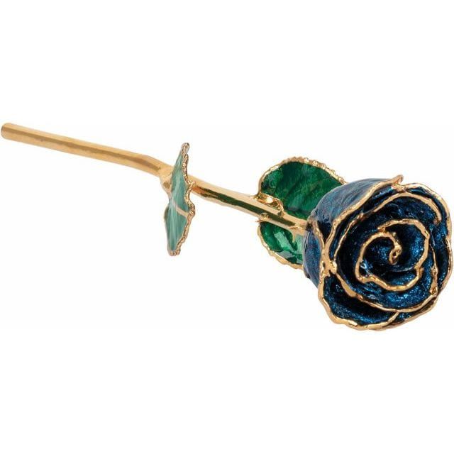 Rose éternelle Marine plaquée or 24K