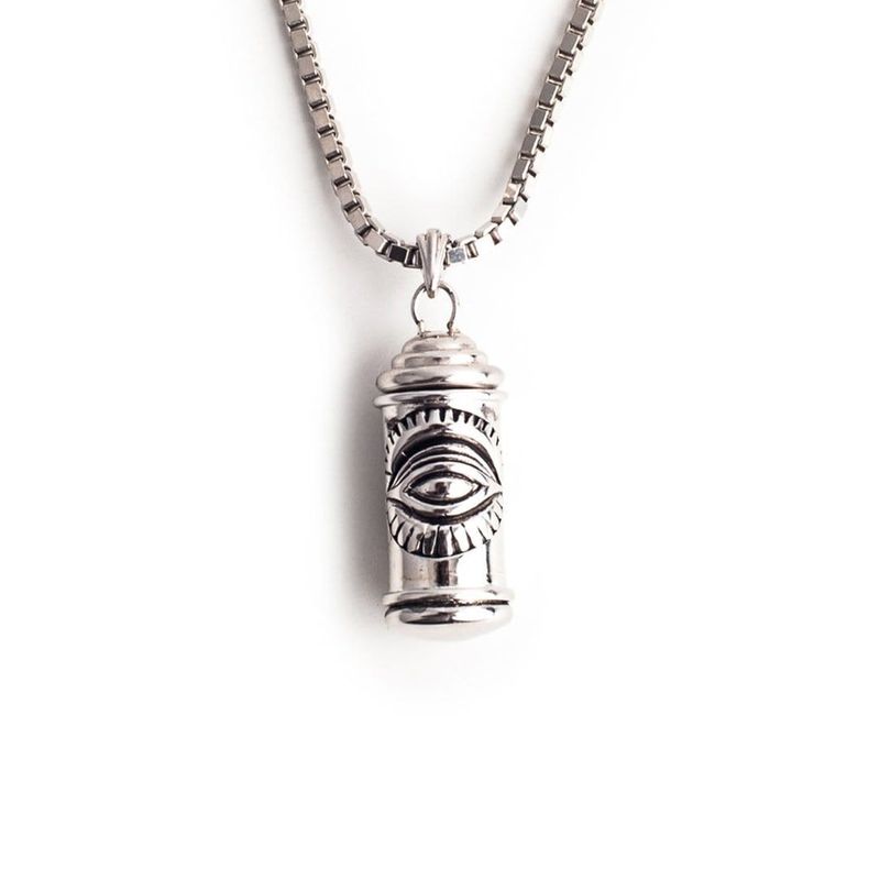 Collier boitier Protection en argent sterling - homme