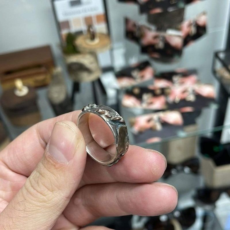 Bague en argent sterling « funky »