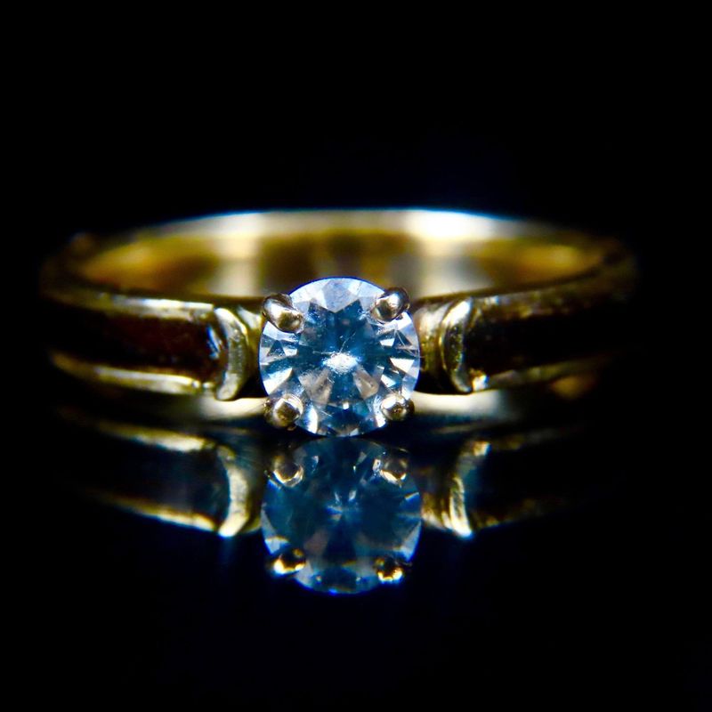 Bague Solitaire en bois, or 14K - 18K et moissanite personnalisée