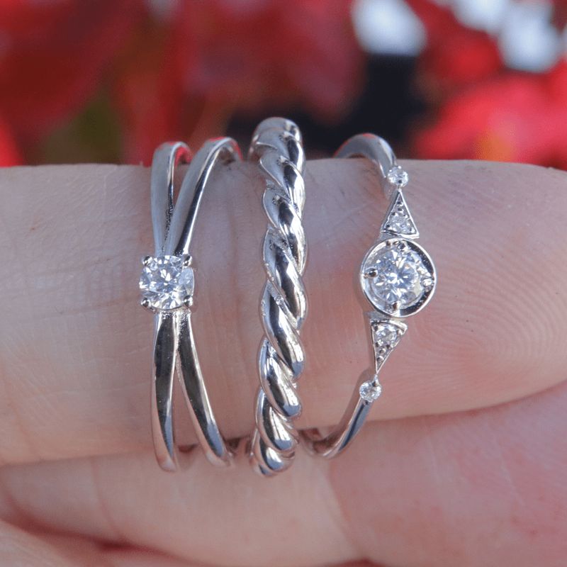 Bague Torsade en argent sterling