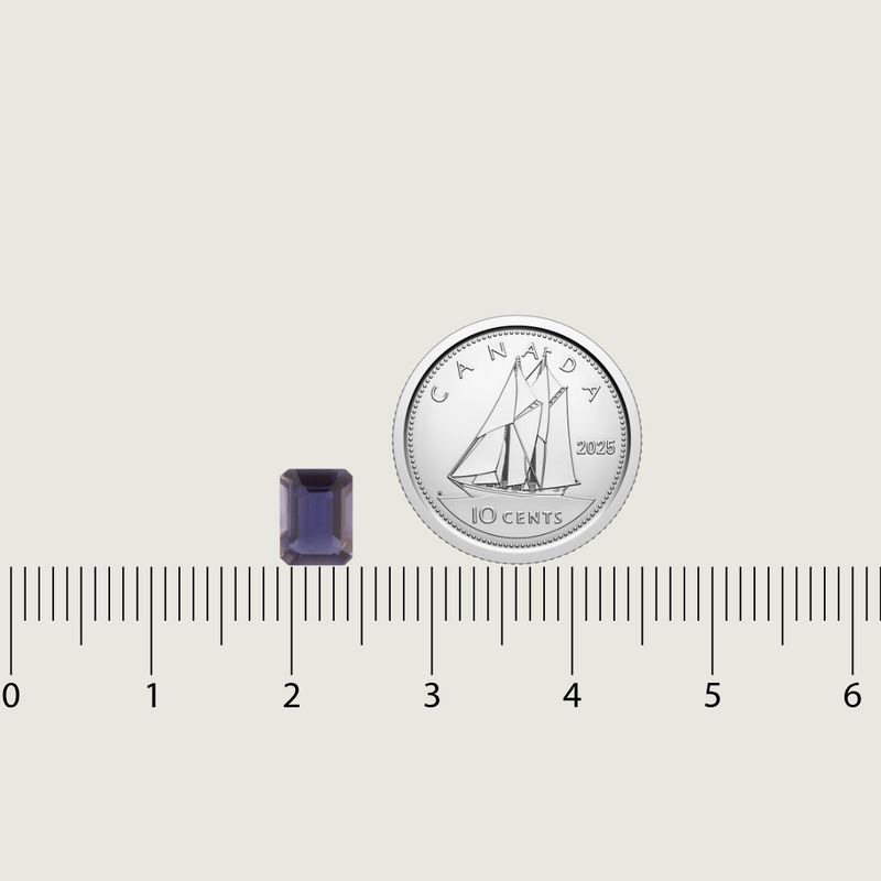 Iolite Naturel AA taille émeraude 7x5 mm