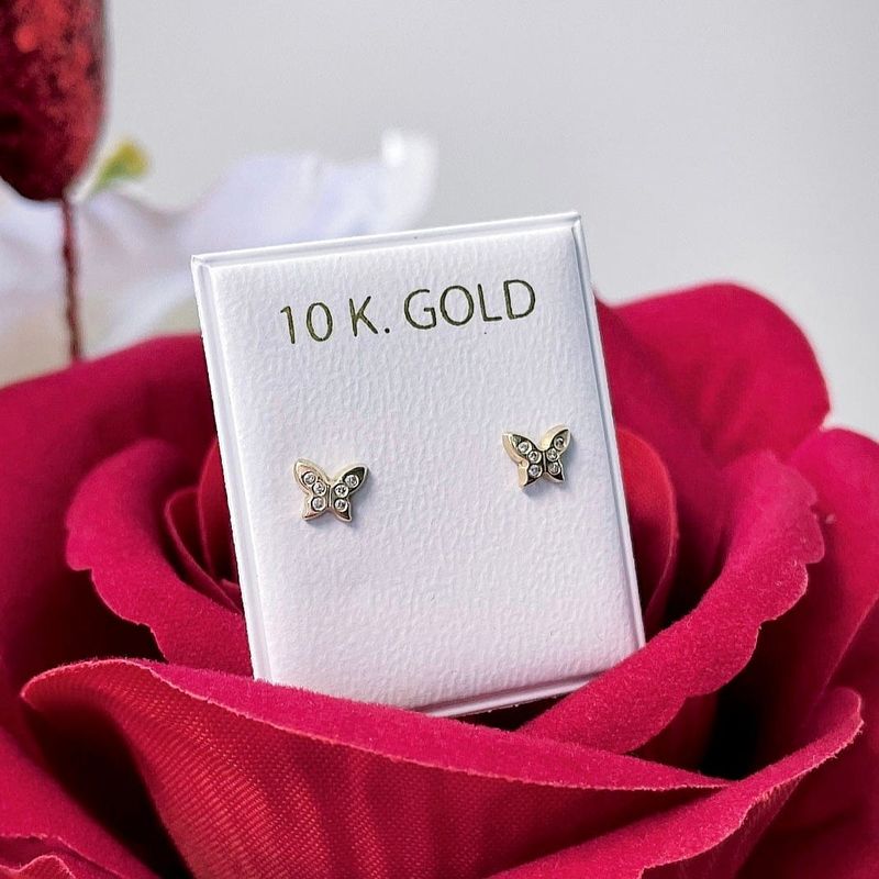 Boucles d'oreilles Papillons en or 10K