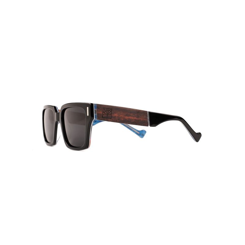 Lunette de soleil Expédition bleue en bois