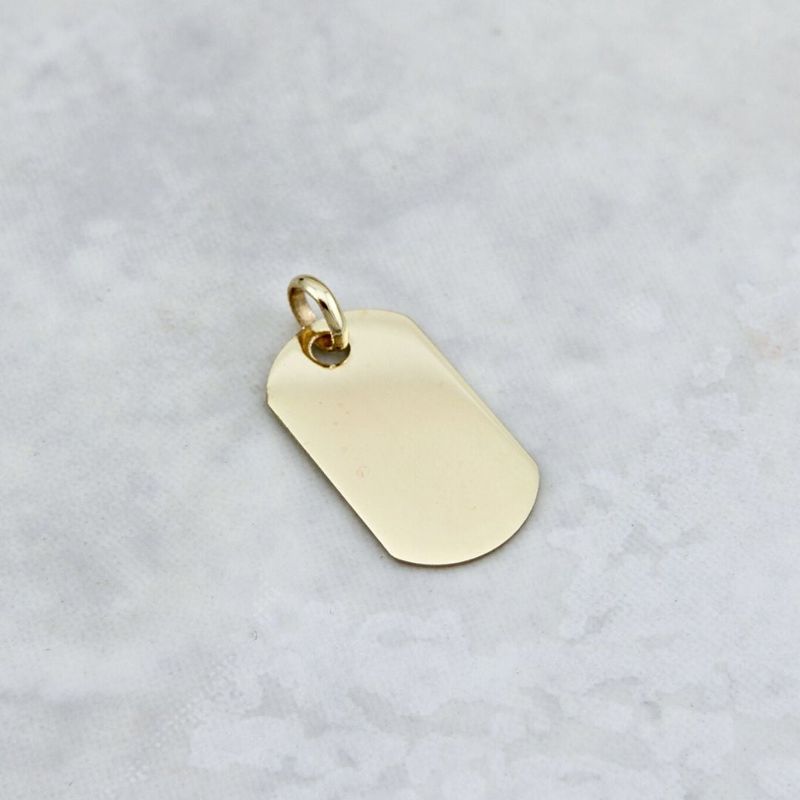 Pendentif Plaque en or jaune 10K
