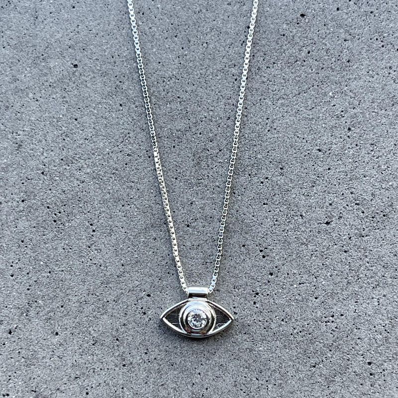 Collier Evil Eye en argent sterling