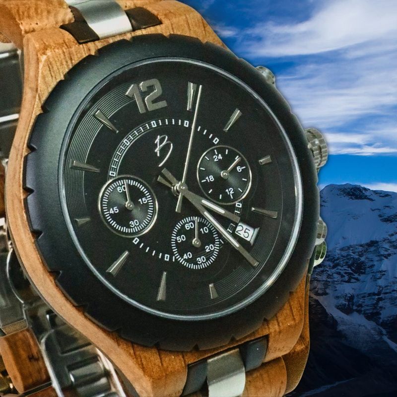 Montre Le Roy en bois de baril whisky recyclé