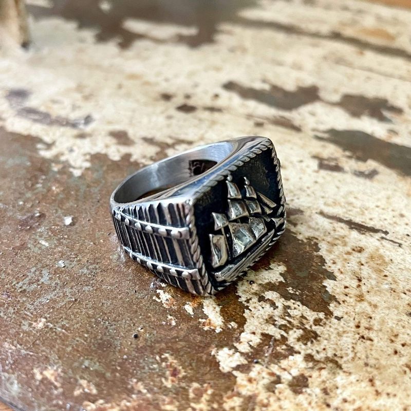 Bague Bateau en acier