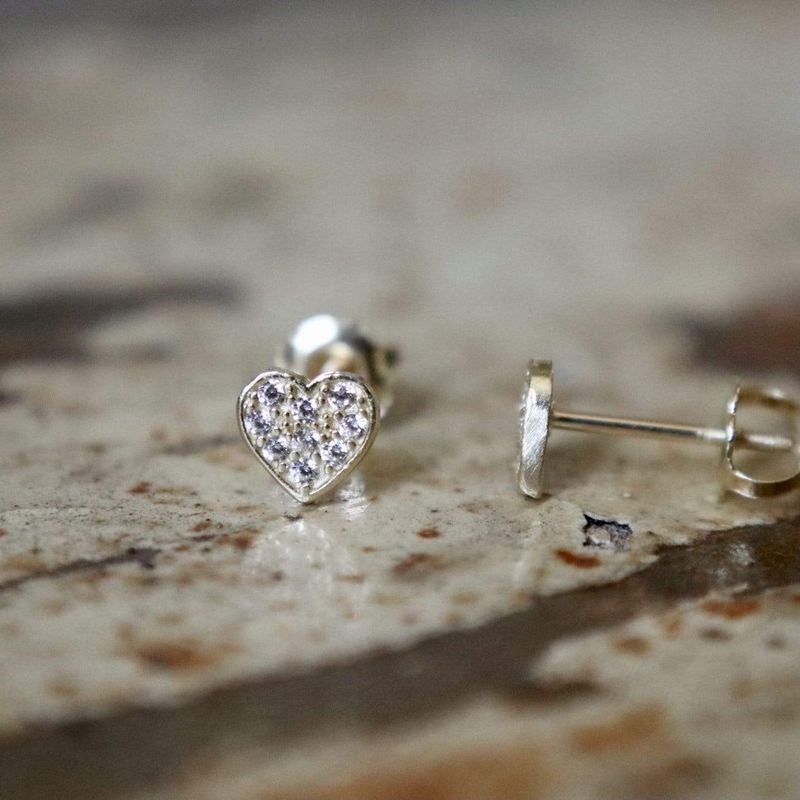 Boucles d'oreilles Coeurs en or 10K