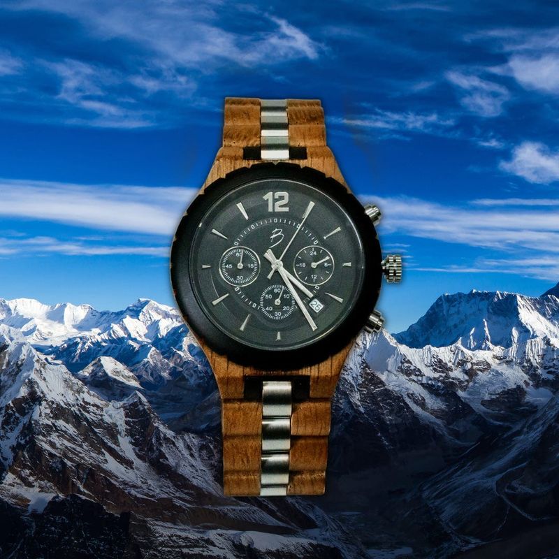 Montre Le Roy en bois de baril whisky recyclé