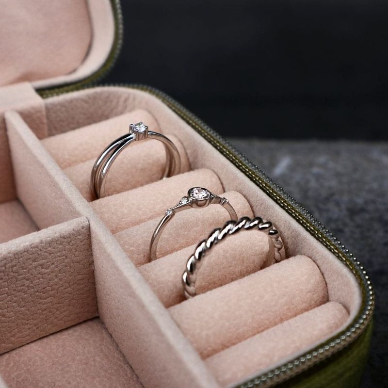 Coffret à bijoux vert