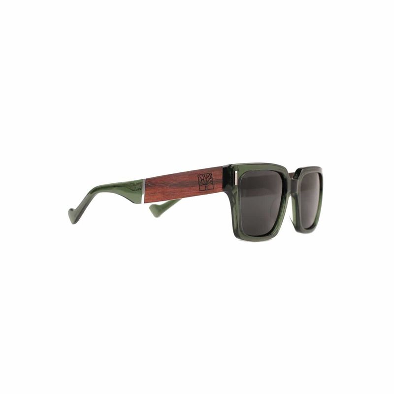 Lunette de soleil Expédition verte en bois