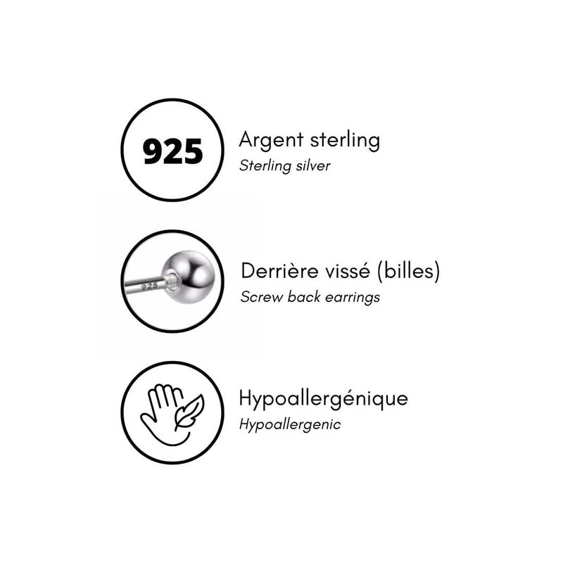 Boucles d'oreilles Triple en argent sterling