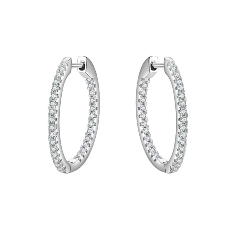 Boucles d'oreilles Huggies Scintillante en argent sterling