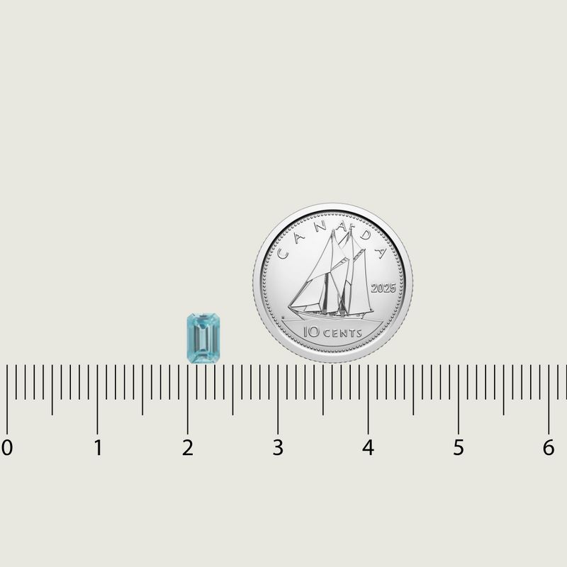 Zircon Naturel Taille Émeraude 4x5.5 mm