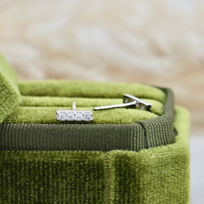 Boucles d'oreilles Barre en argent sterling