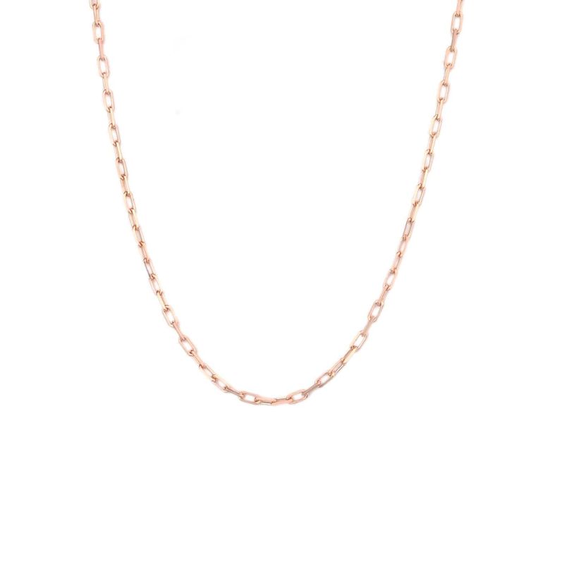 Chaîne minimaliste mailles rectangles en argent sterling