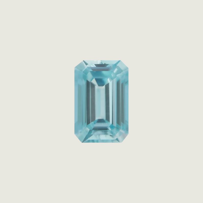 Zircon Naturel Taille Émeraude 4x5.5 mm