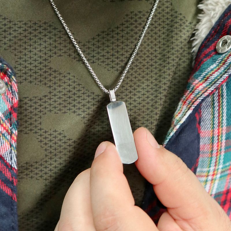 Collier Plaque en acier