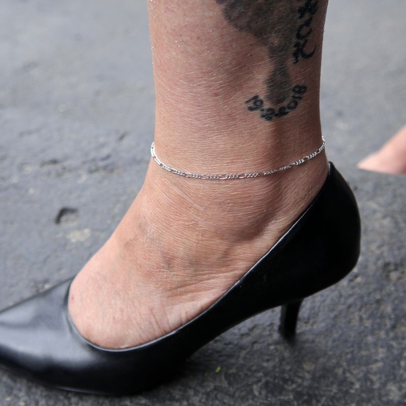 Chaîne Figaro en argent sterling