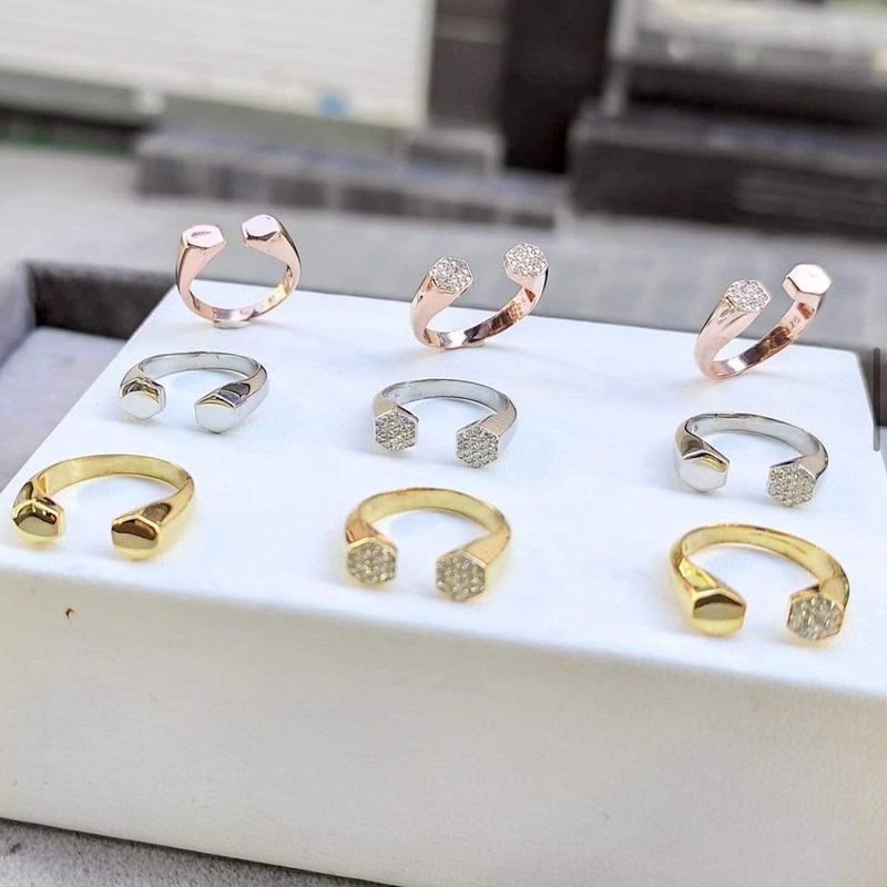 Bague Simple Hexa en argent sterling
