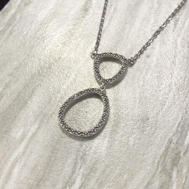 Collier en argent 925 et marcassites