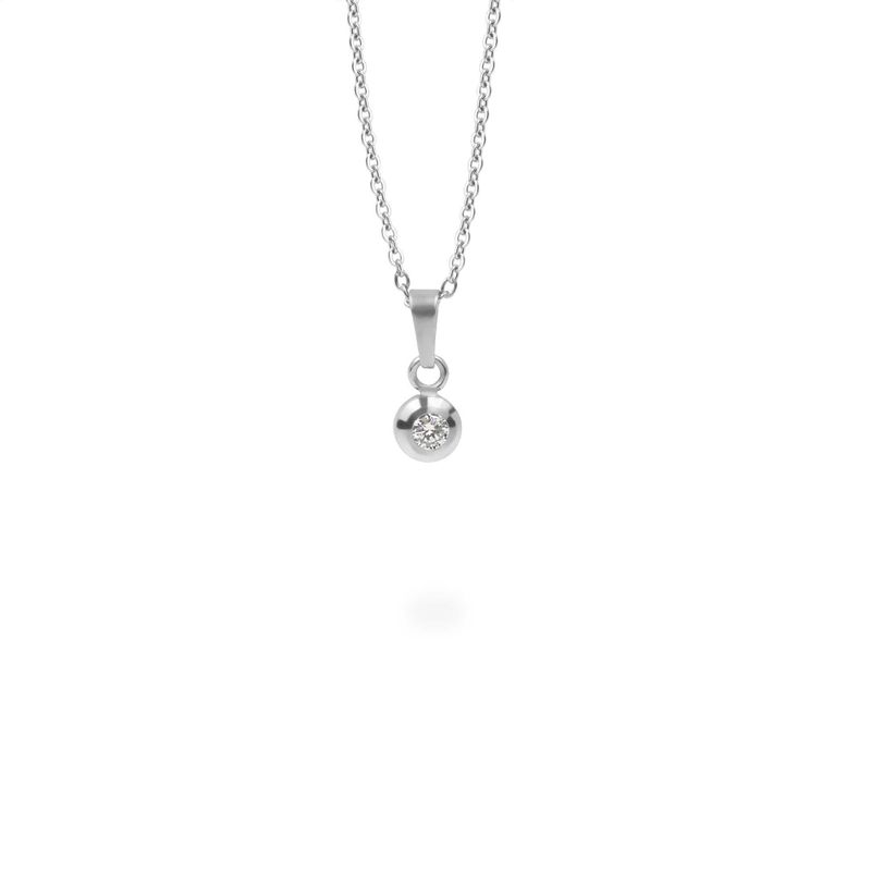 Collier CZ rond en acier